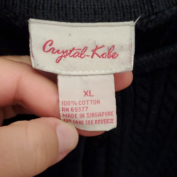 Black Button Down Cardigan - Picture 3 of 4